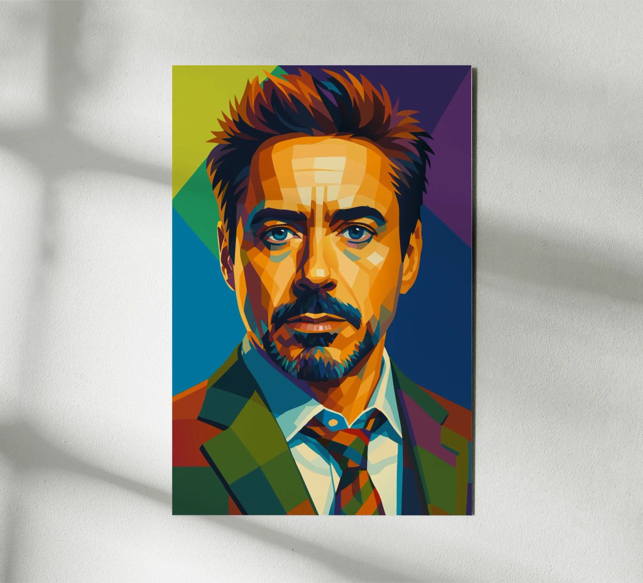 robert downey jr retro pop art wpap alu-dibond by aiswa