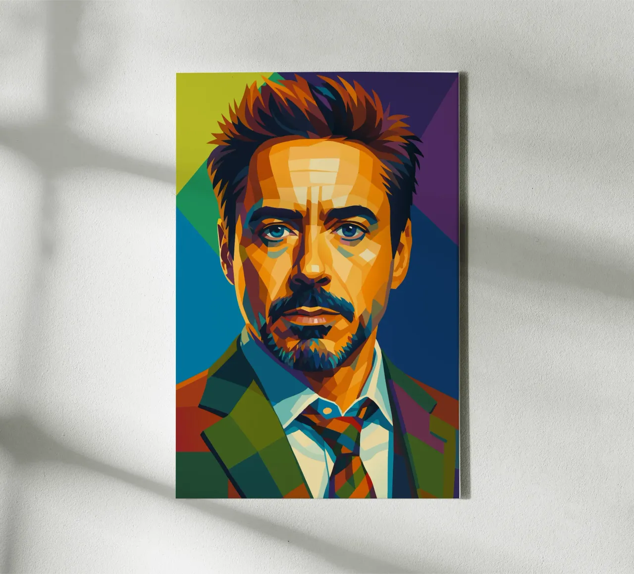 robert downey jr retro pop-art wpap canvas van aiswa
