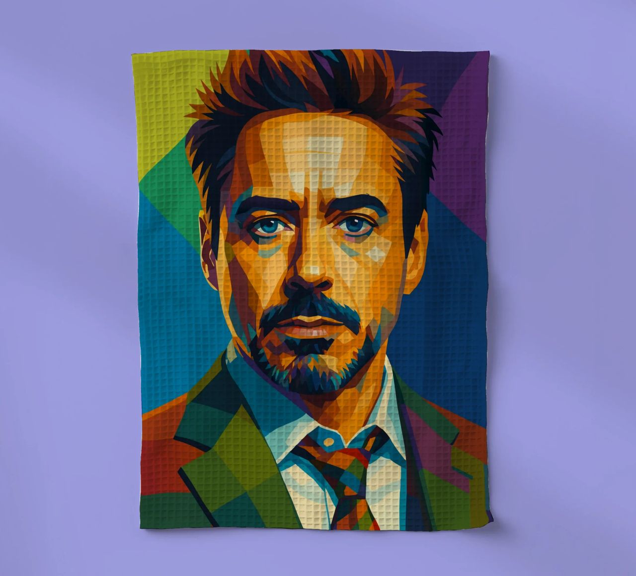 robert downey jr retro pop art wpap tea towel by aiswa