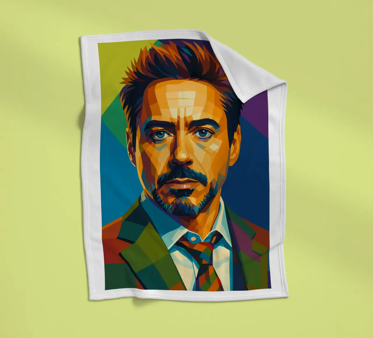 robert downey jr retro pop art wpap coperta in pile da aiswa