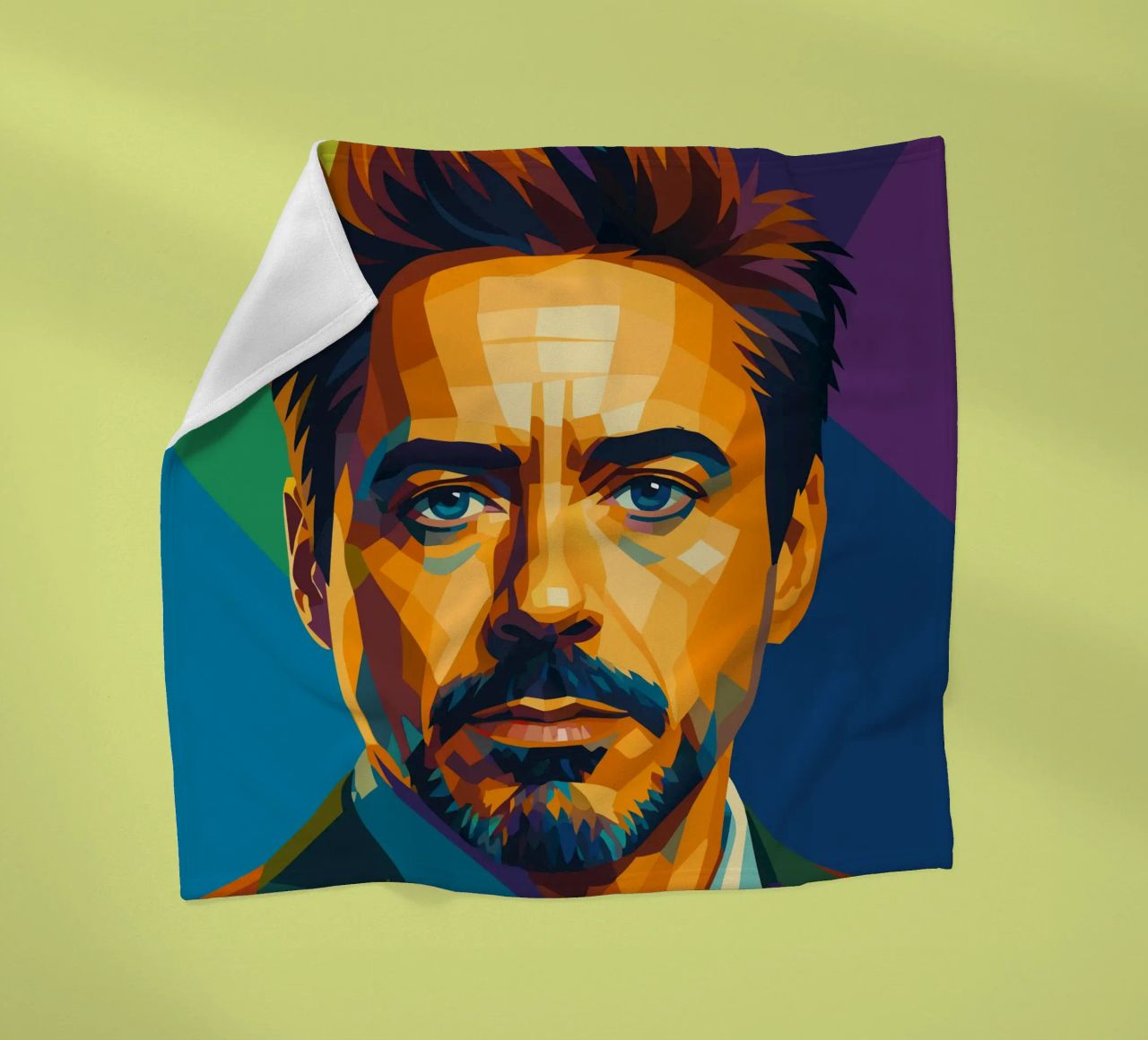robert downey jr retro pop art wpap fleece blanket by aiswa
