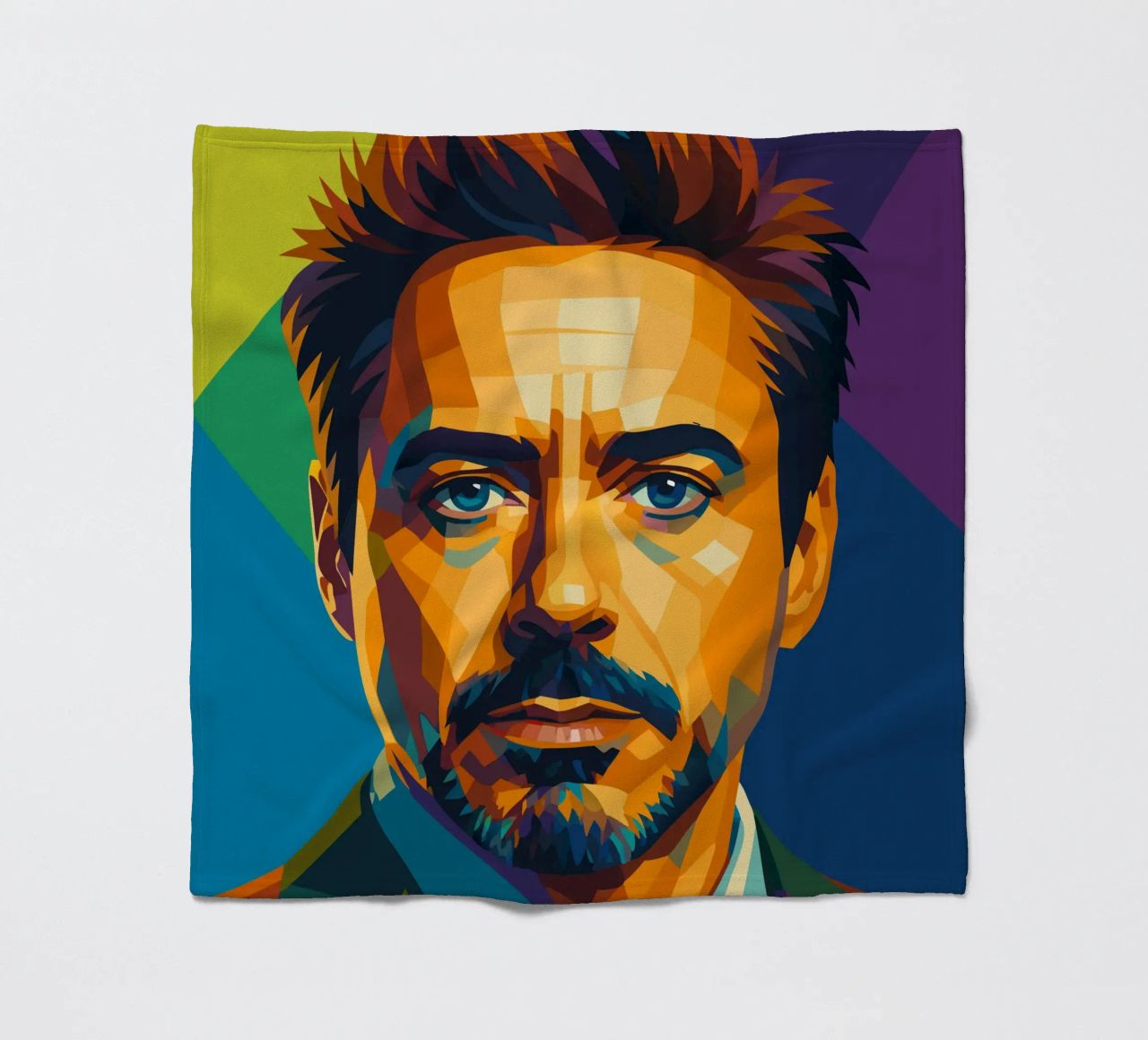 robert downey jr retro pop art wpap fleece blanket by aiswa