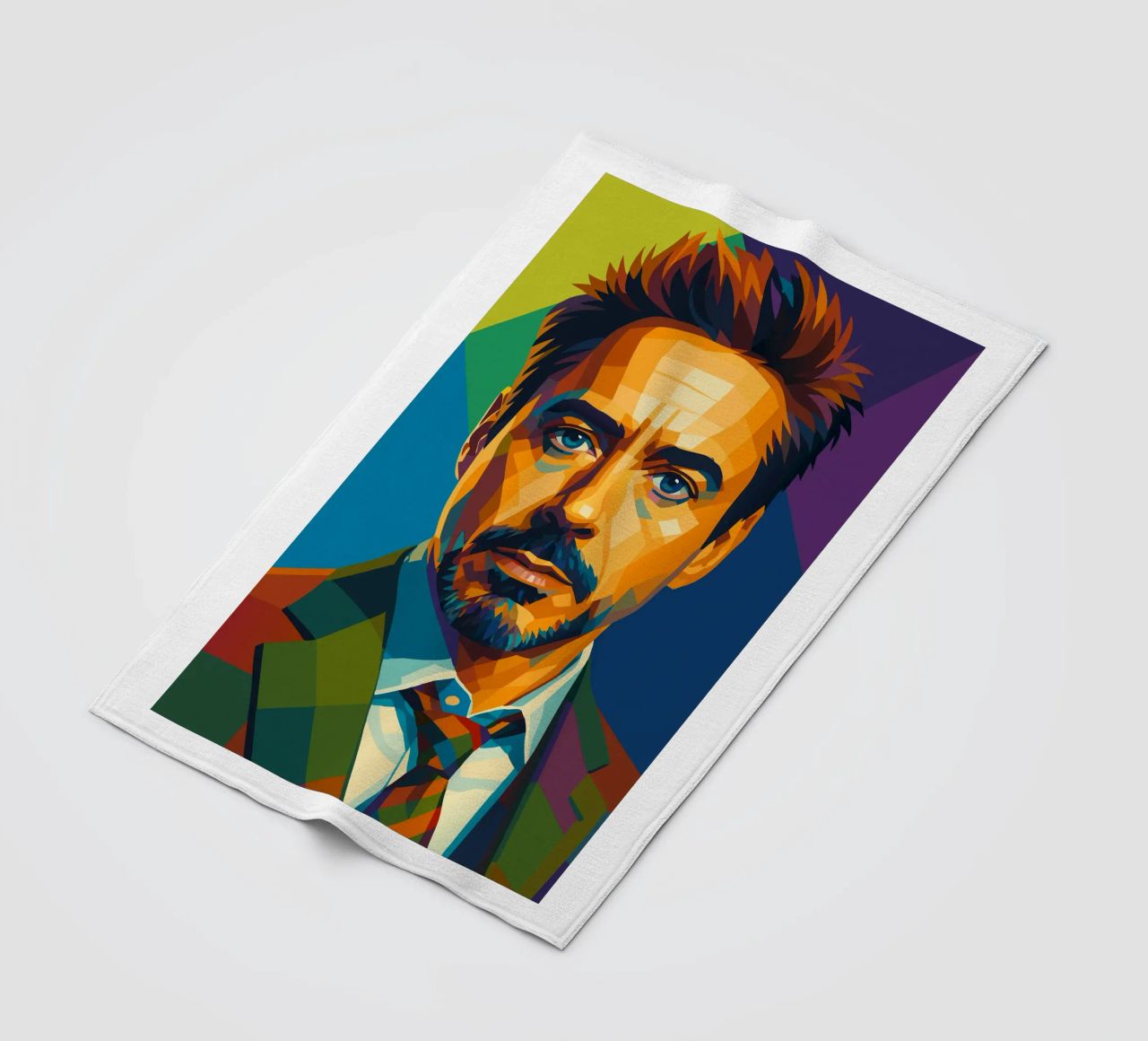 robert downey jr retro pop art wpap fleece blanket by aiswa