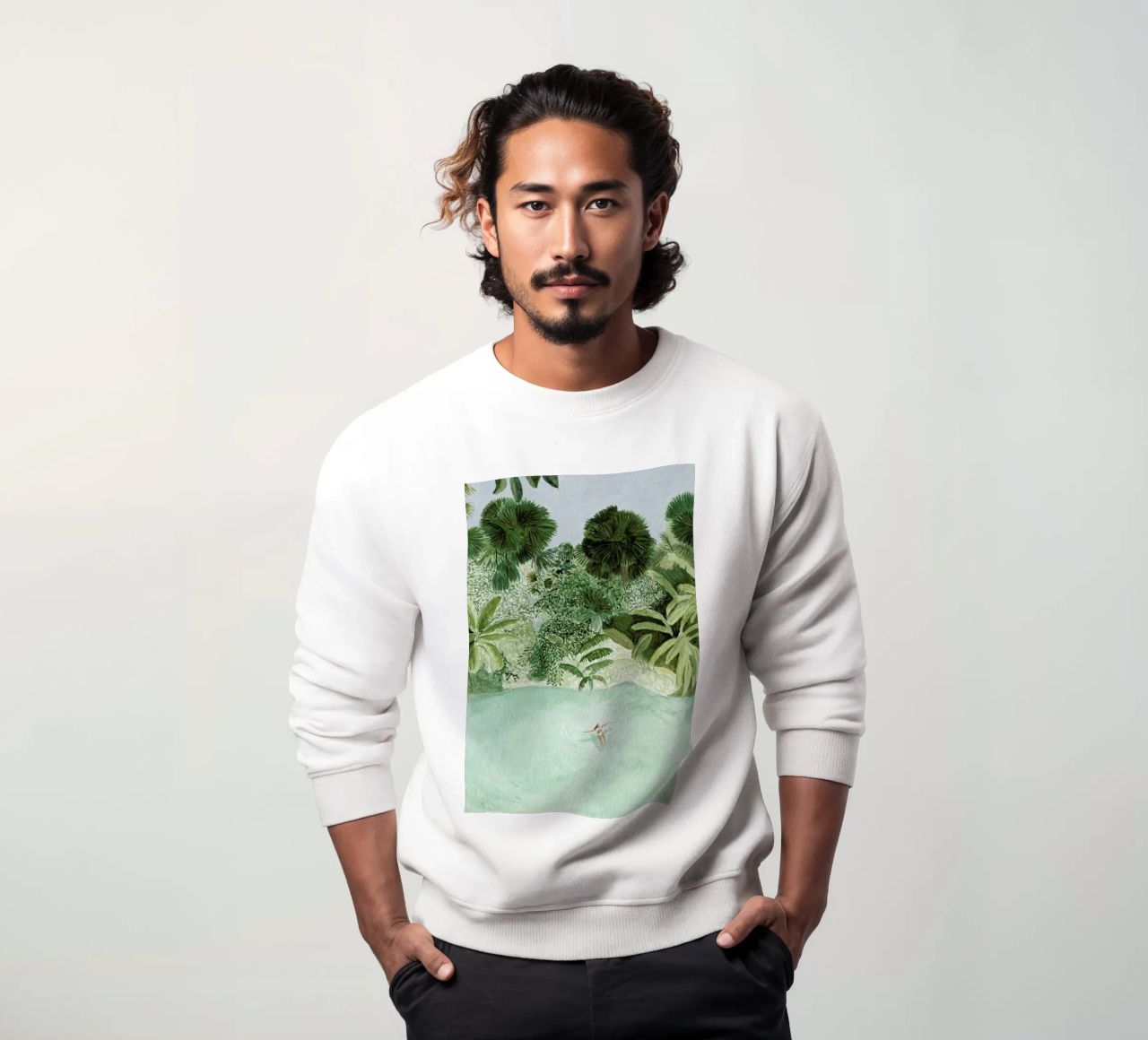 Bathing Girl Sweatshirt von Isabelle Vandeplassche
