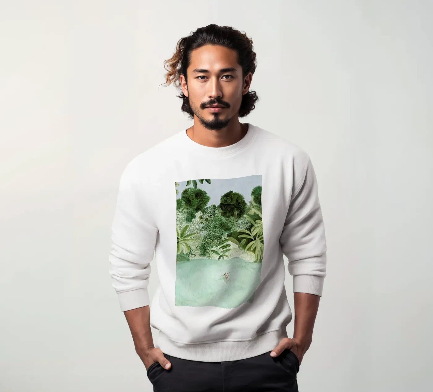 Bathing Girl sweatshirt by Isabelle Vandeplassche