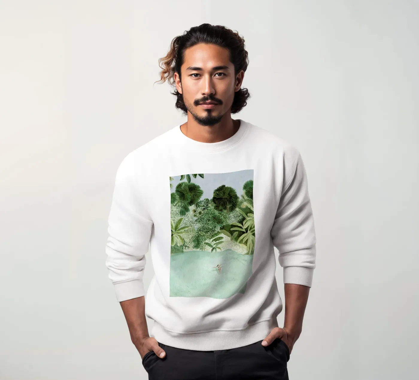 Bathing Girl sweatshirt by Isabelle Vandeplassche