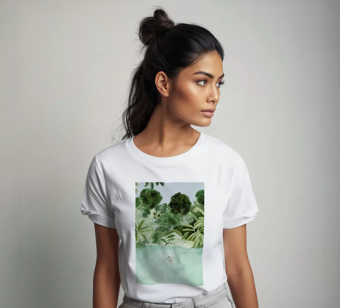 Bathing Girl t-shirt by Isabelle Vandeplassche