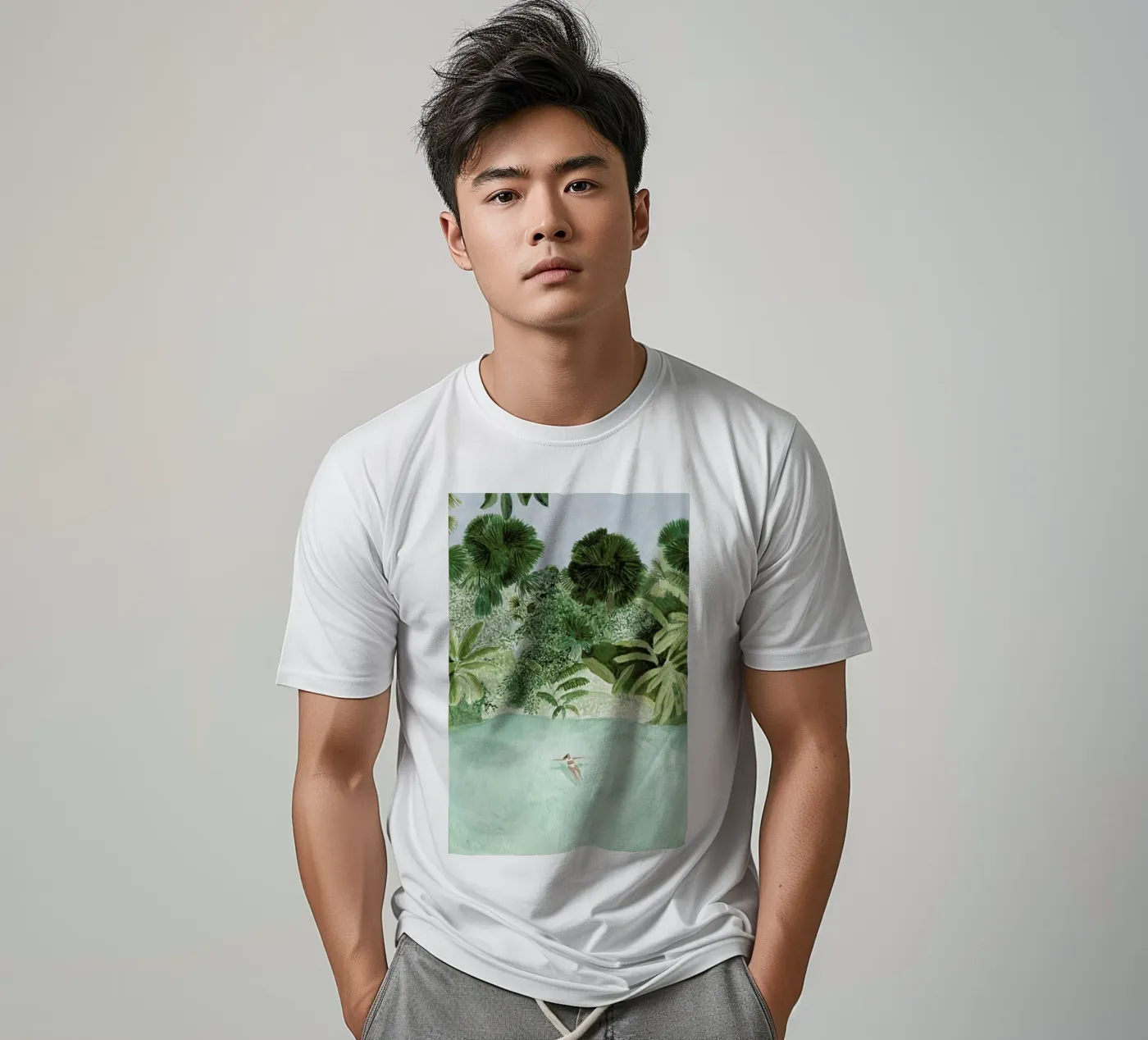 Bathing Girl t-shirt by Isabelle Vandeplassche