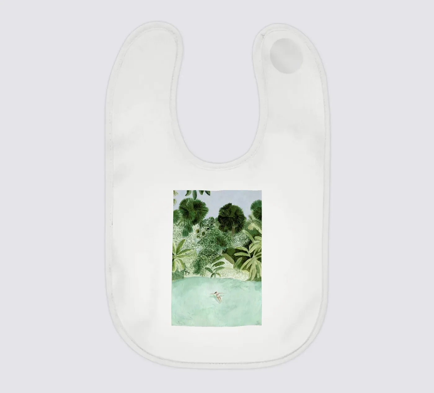 Bathing Girl baby bib by Isabelle Vandeplassche