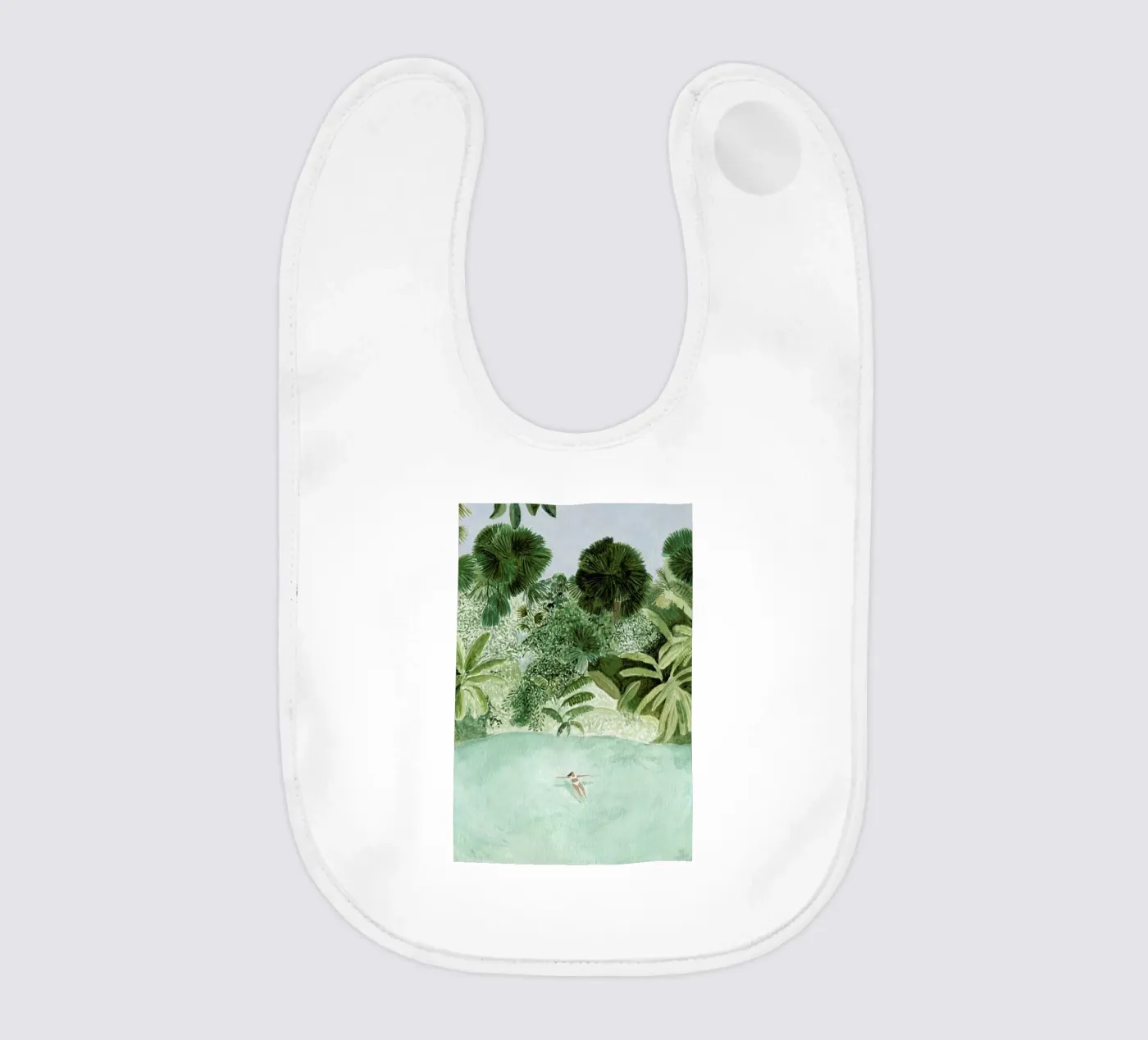 Bathing Girl baby bib by Isabelle Vandeplassche