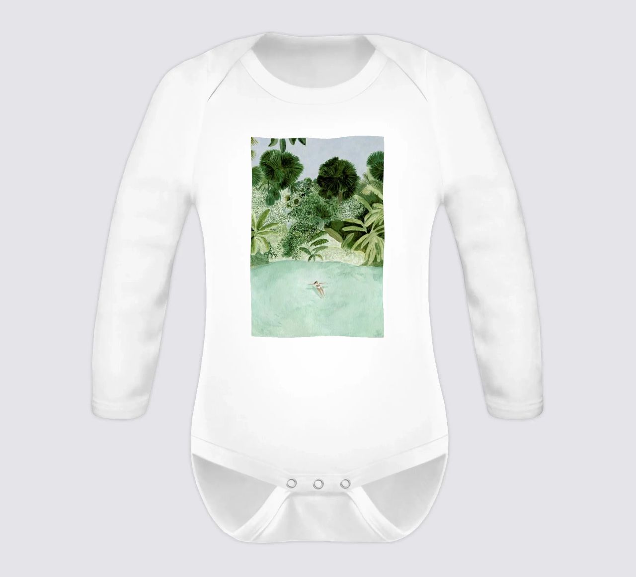 Bathing Girl Langarm Babybody von Isabelle Vandeplassche