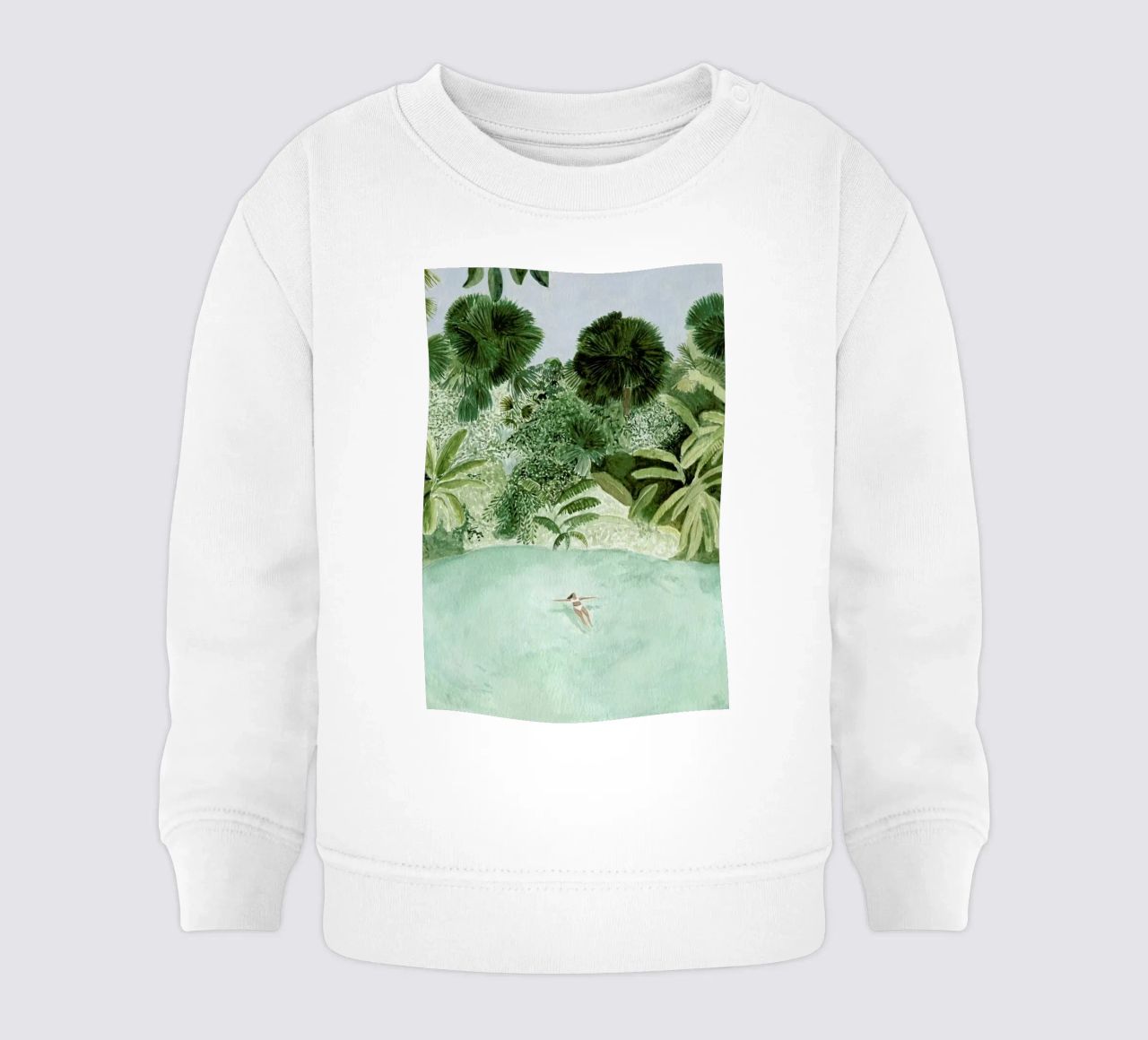 Bathing Girl Baby Sweatshirt von Isabelle Vandeplassche