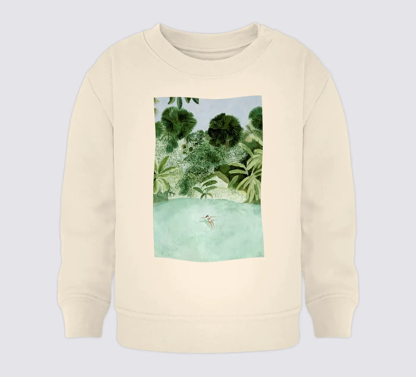 Bathing Girl baby sweatshirt by Isabelle Vandeplassche