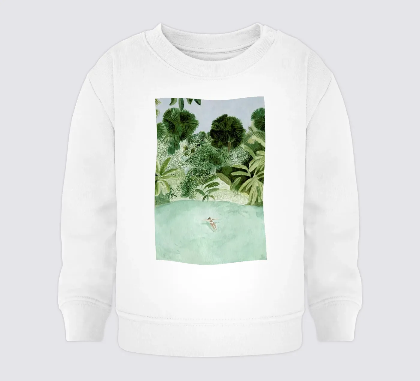 Bathing Girl baby sweatshirt by Isabelle Vandeplassche