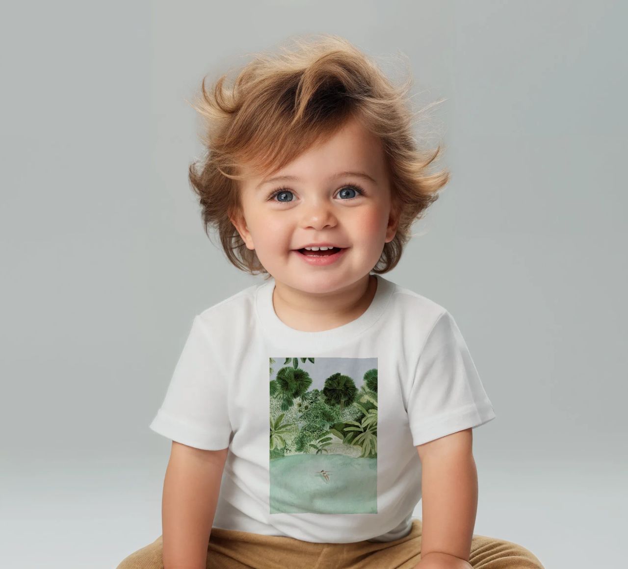 Bathing Girl Baby T-Shirt von Isabelle Vandeplassche