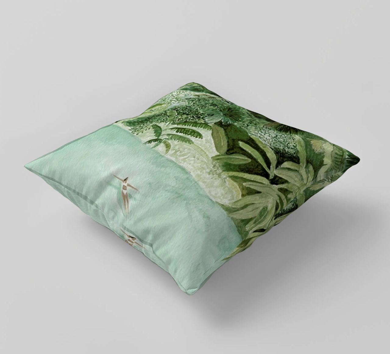 Bathing Girl decorative cushion by Isabelle Vandeplassche