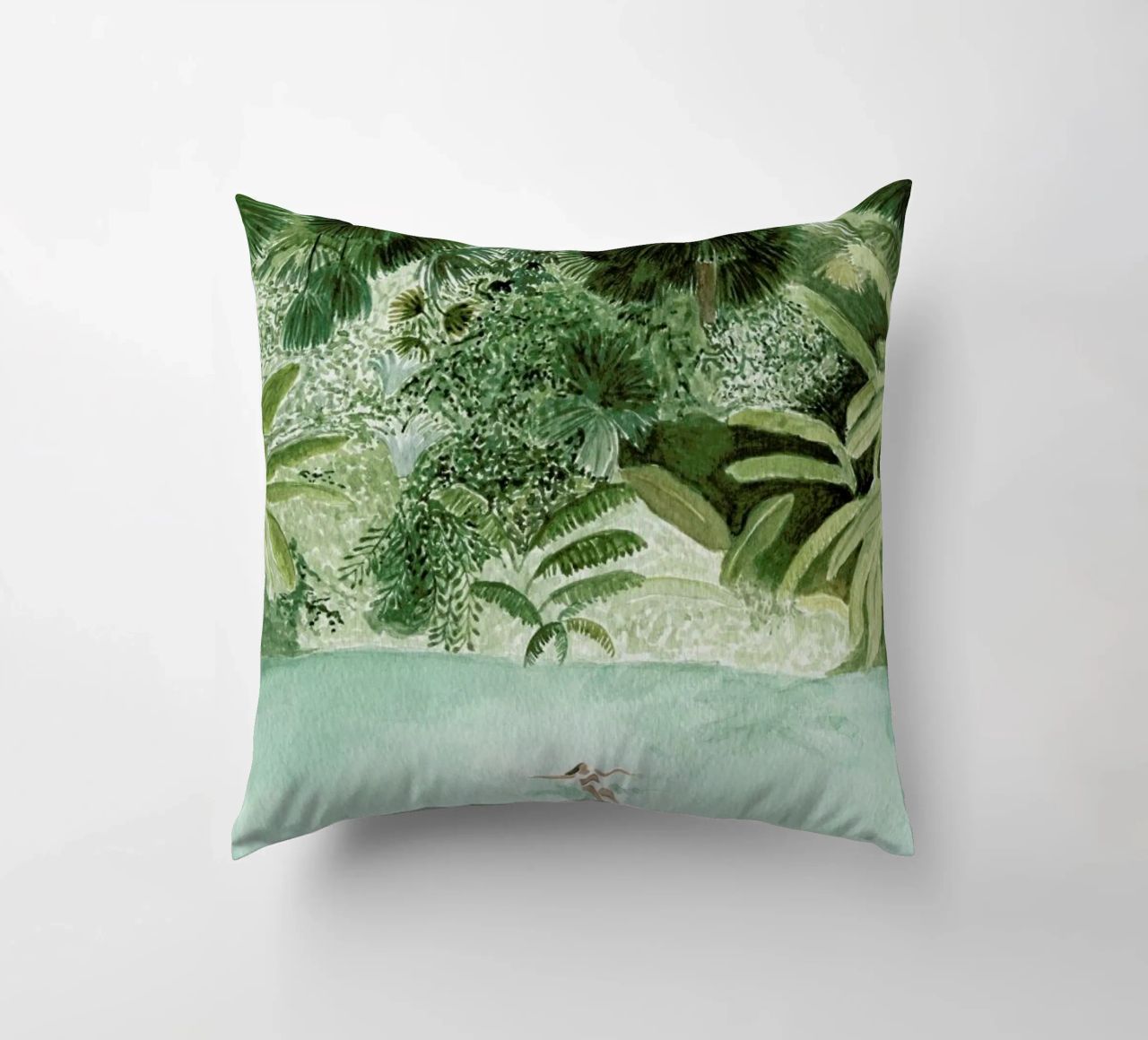 Bathing Girl decorative cushion by Isabelle Vandeplassche