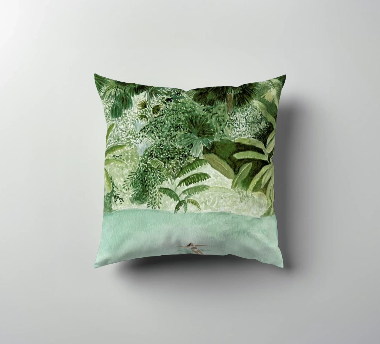 Bathing Girl decorative cushion by Isabelle Vandeplassche