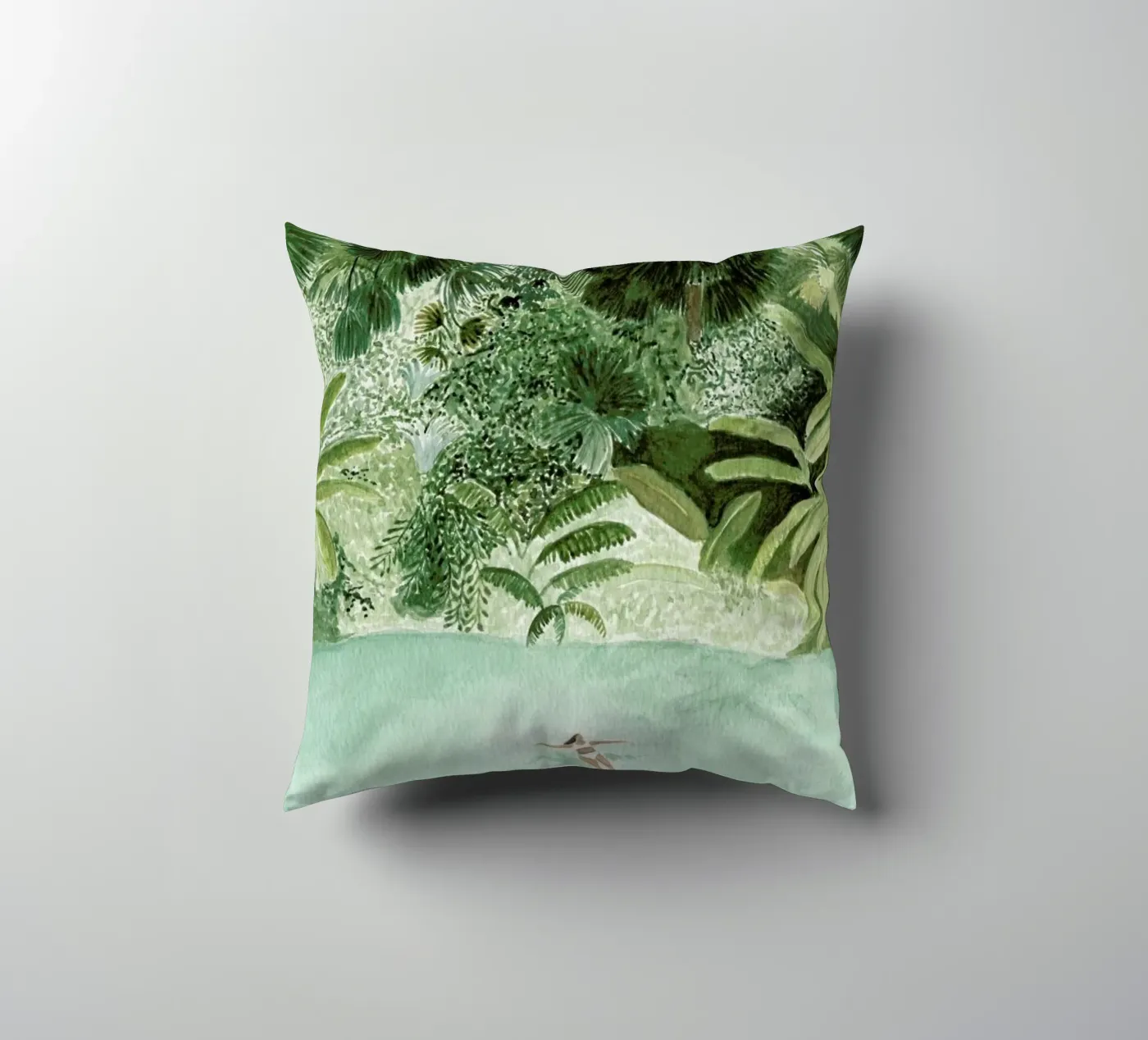 Bathing Girl decorative cushion by Isabelle Vandeplassche