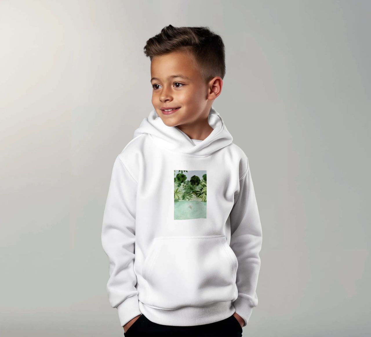 Bathing Girl Kinder Hoodie von Isabelle Vandeplassche