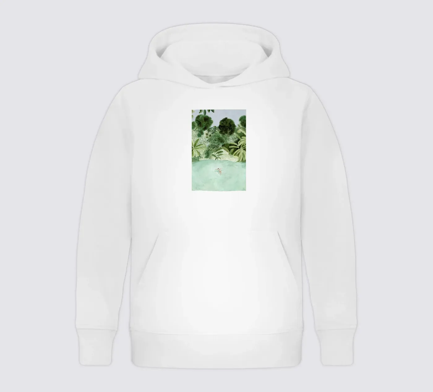 Bathing Girl kids hoodie by Isabelle Vandeplassche