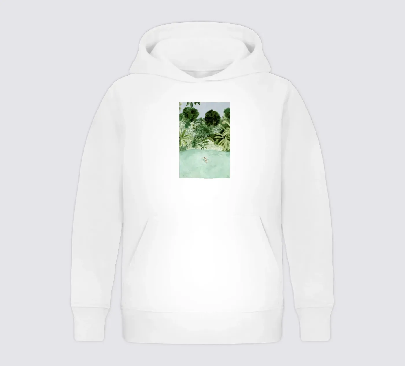 Bathing Girl kids hoodie by Isabelle Vandeplassche