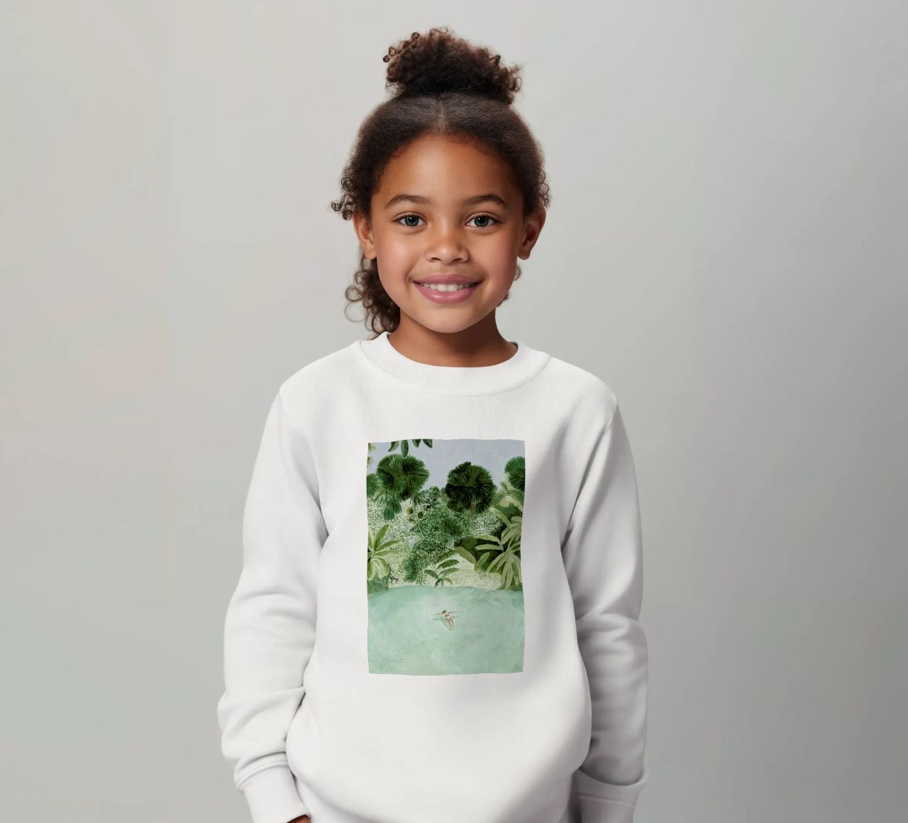 Bathing Girl Kinder Sweatshirt von Isabelle Vandeplassche