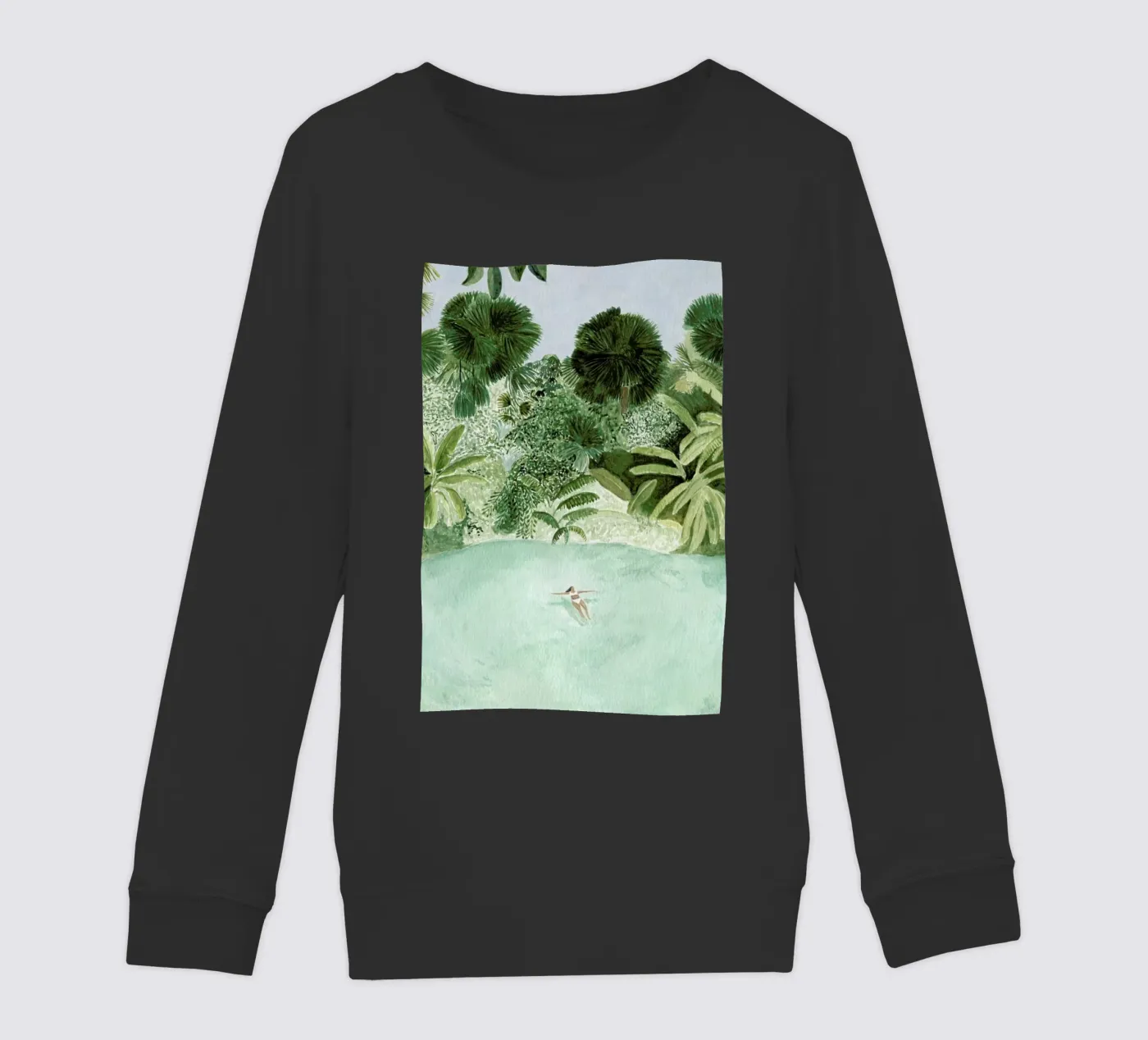 Bathing Girl kids sweatshirt by Isabelle Vandeplassche