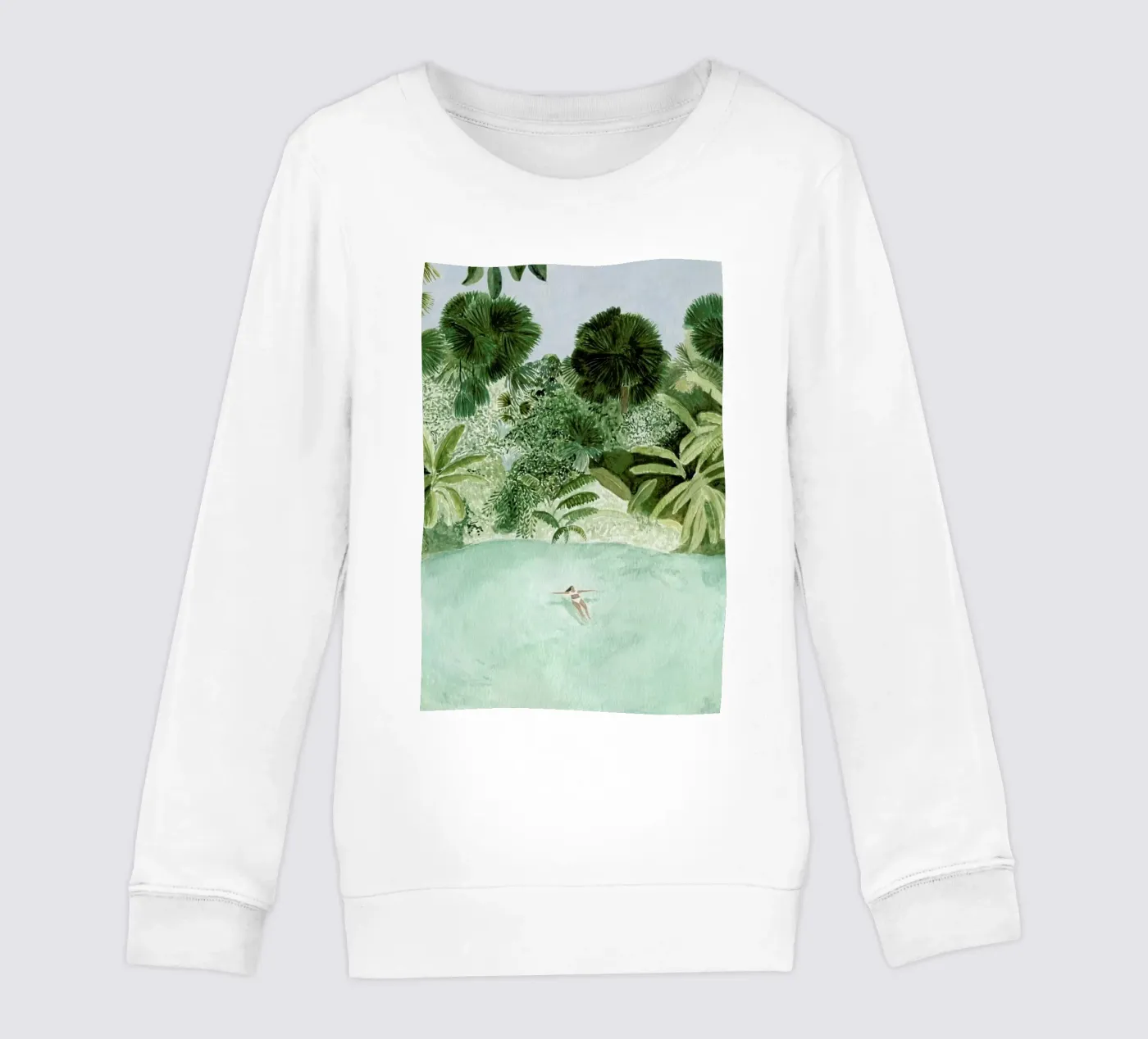 Bathing Girl kids sweatshirt by Isabelle Vandeplassche
