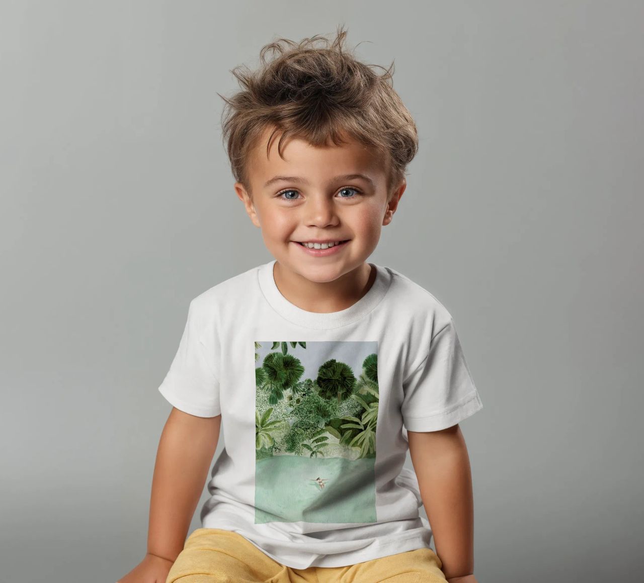 Bathing Girl Kinder T-Shirt von Isabelle Vandeplassche
