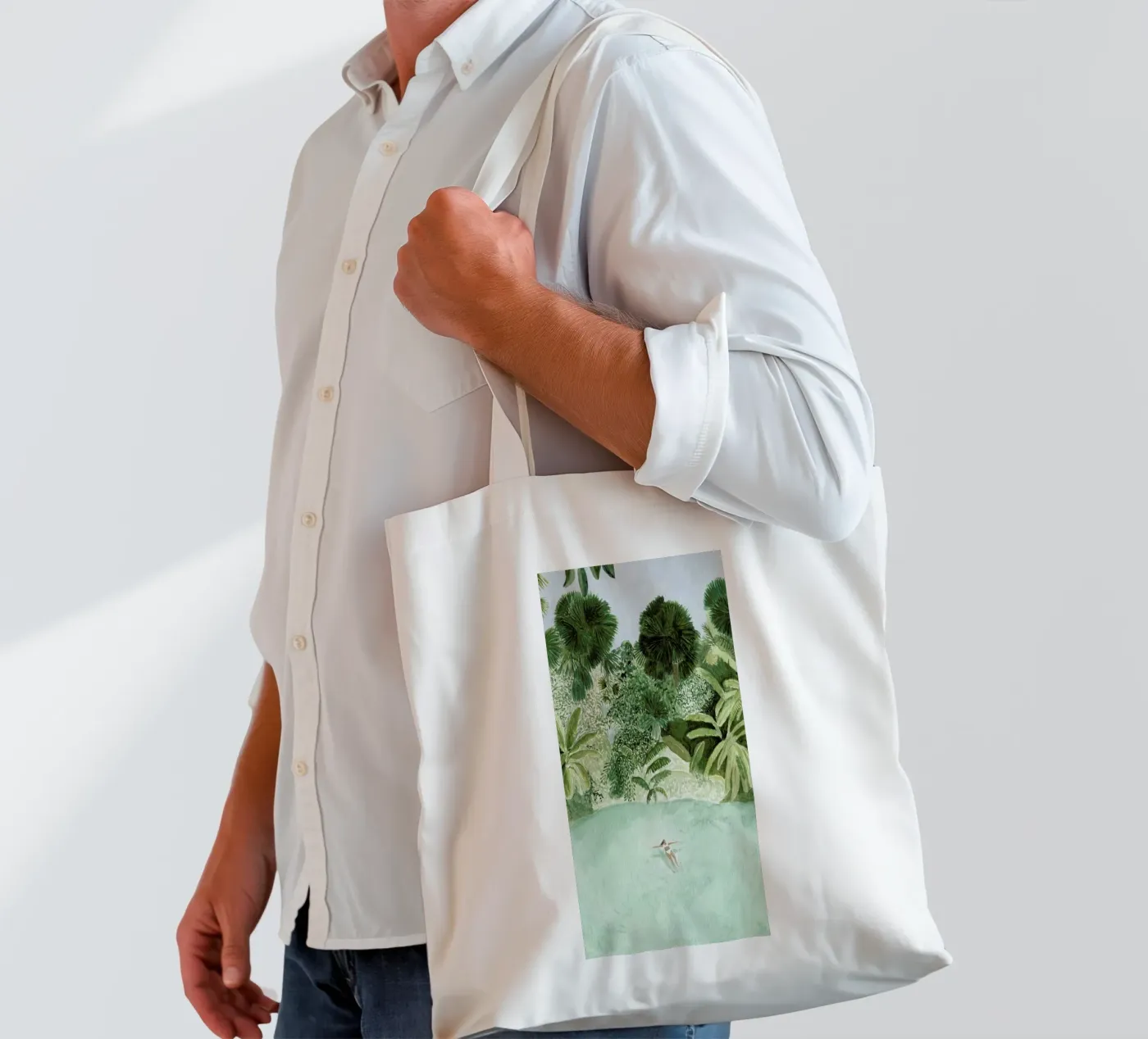 Bathing Girl tote bag by Isabelle Vandeplassche