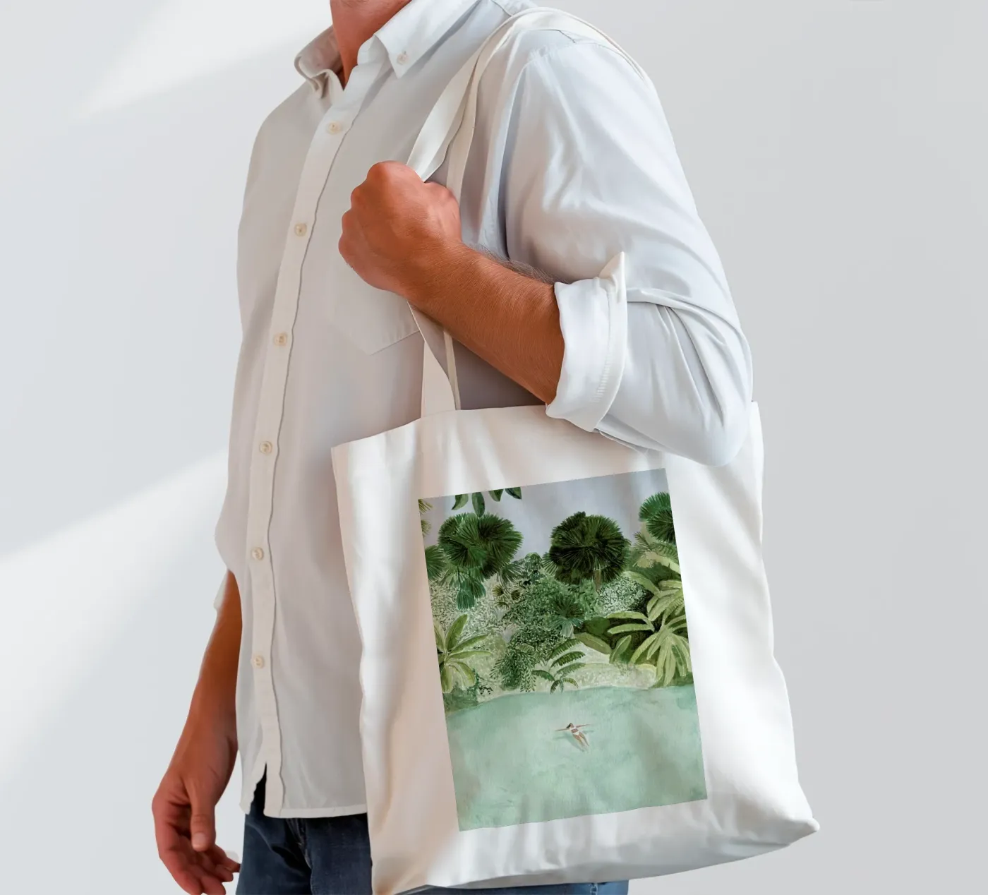 Bathing Girl tote bag by Isabelle Vandeplassche