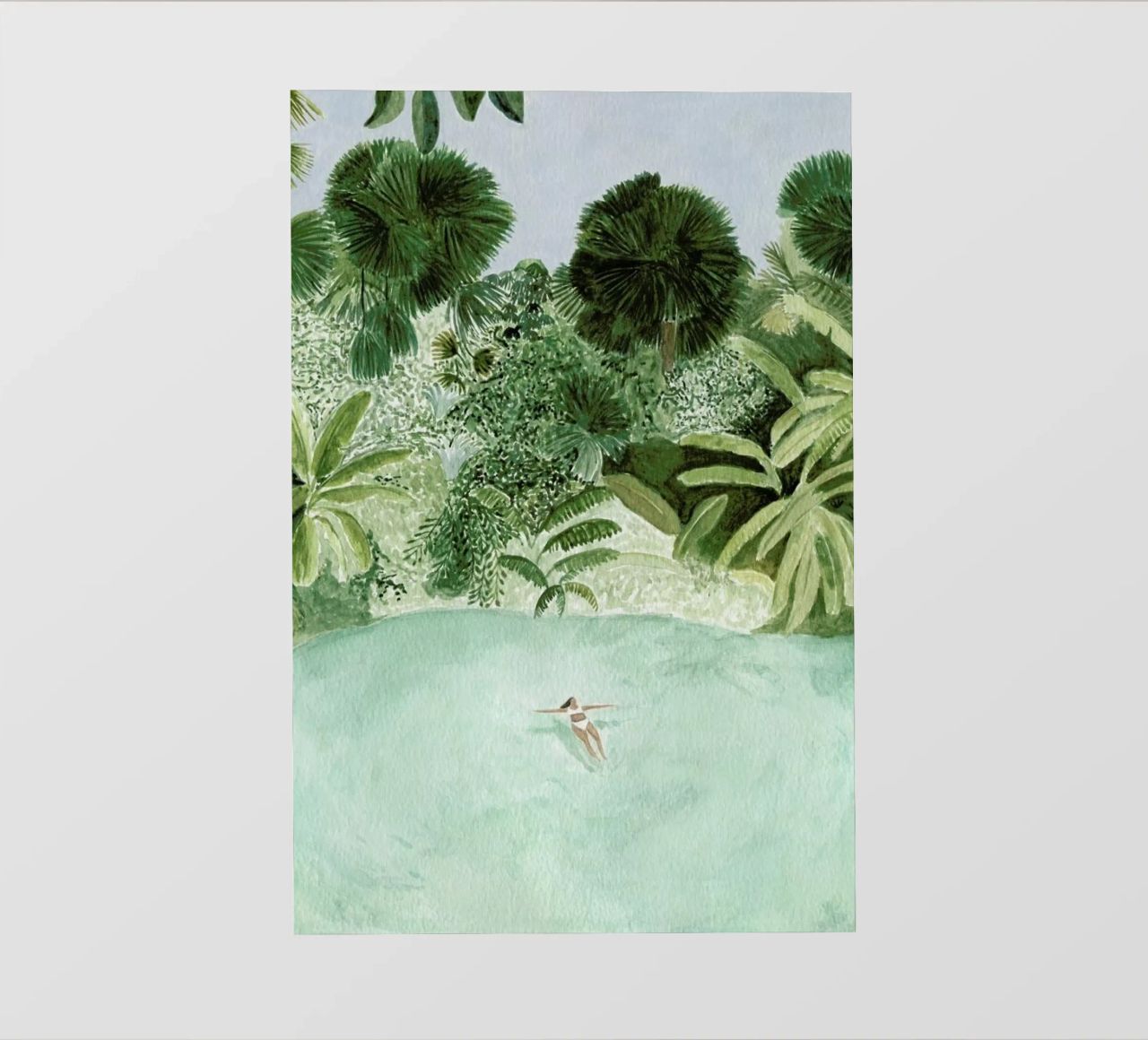 Bathing Girl Backlit Folie von Isabelle Vandeplassche