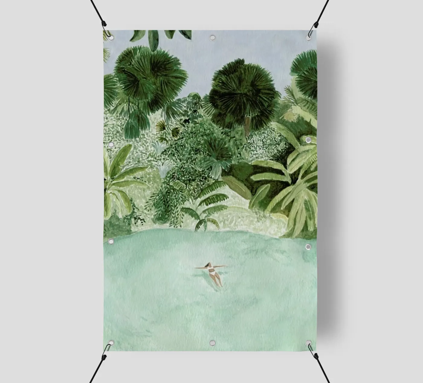 Bathing Girl pvc cover by Isabelle Vandeplassche