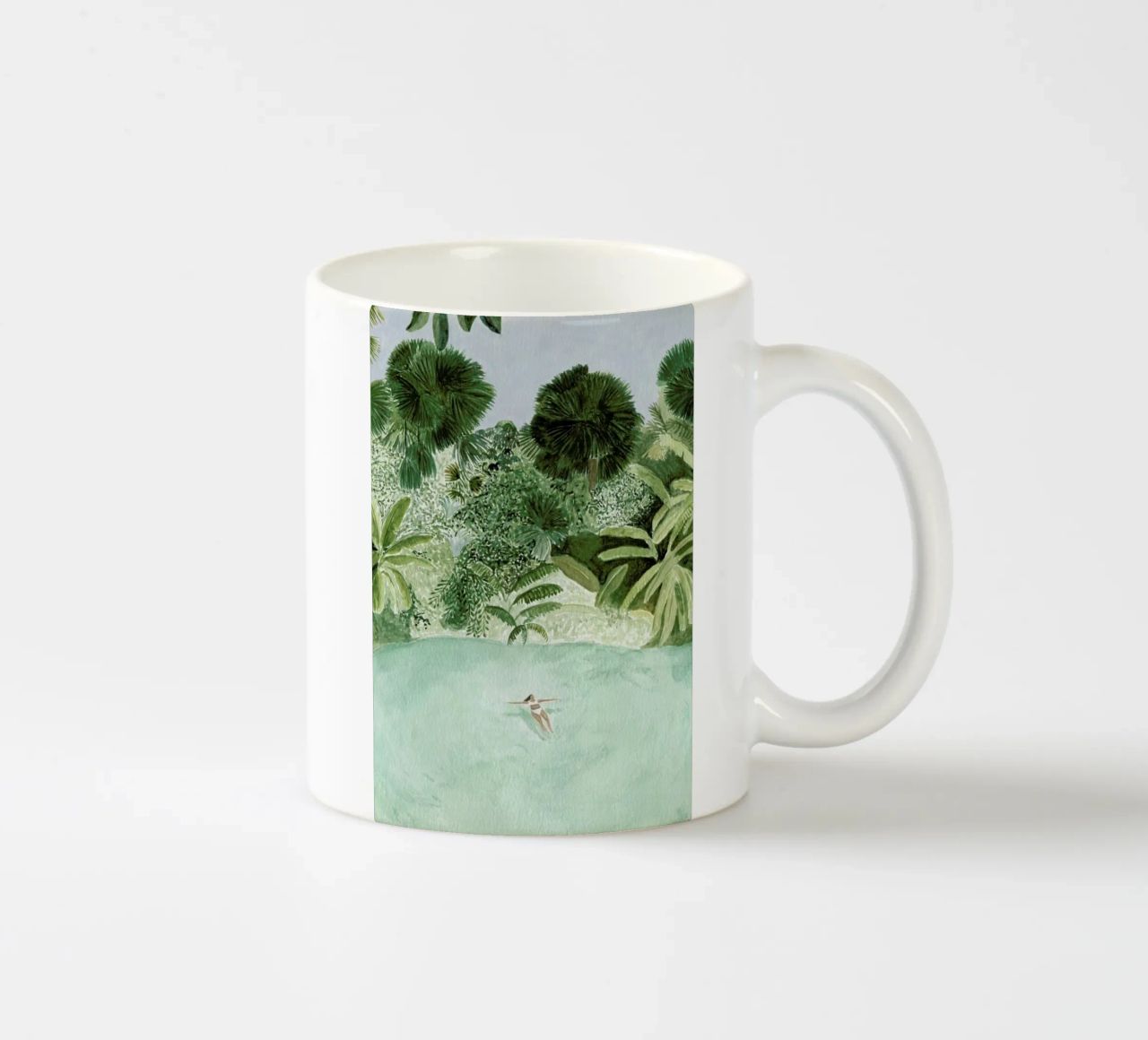 Bathing Girl Keramik Tasse von Isabelle Vandeplassche