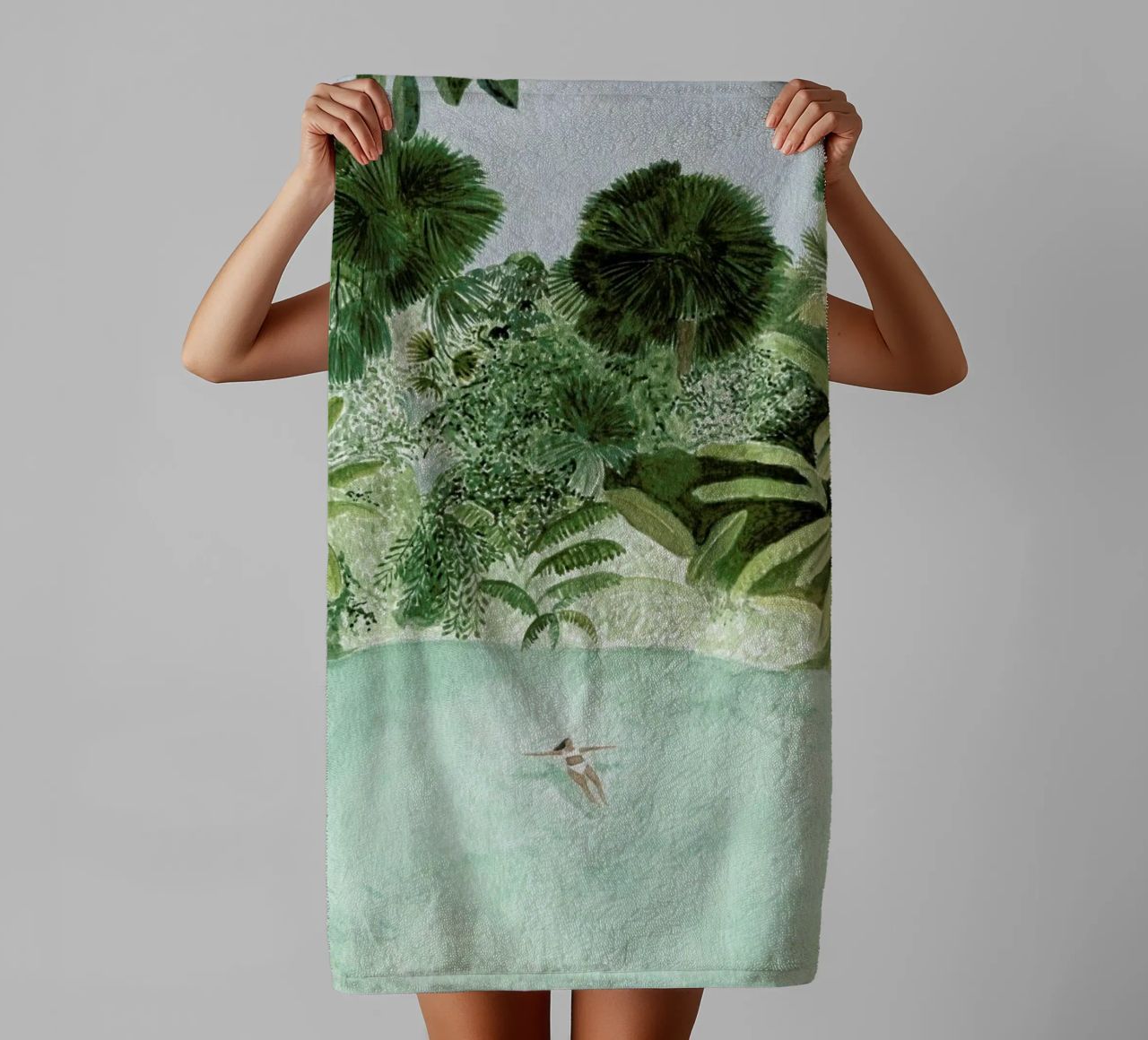 Bathing Girl towel by Isabelle Vandeplassche