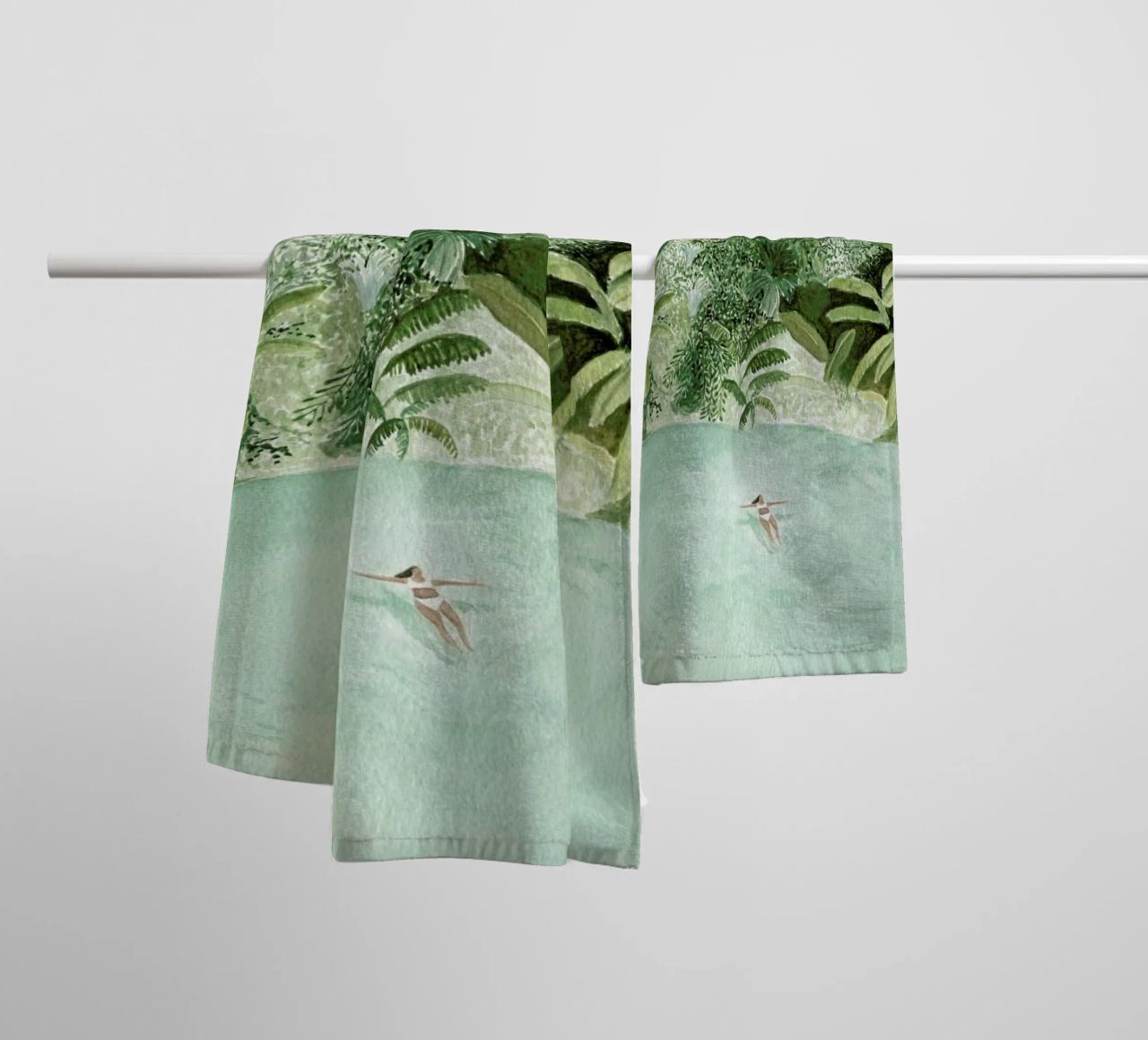 Bathing Girl towel by Isabelle Vandeplassche