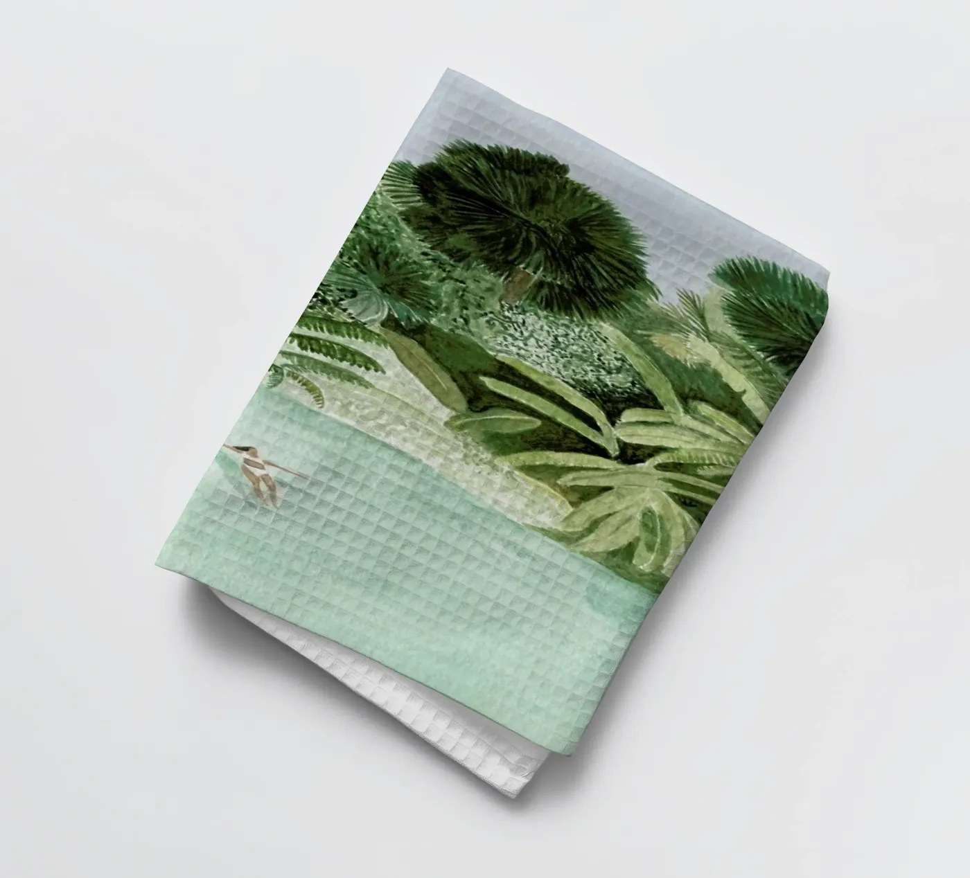 Bathing Girl tea towel by Isabelle Vandeplassche