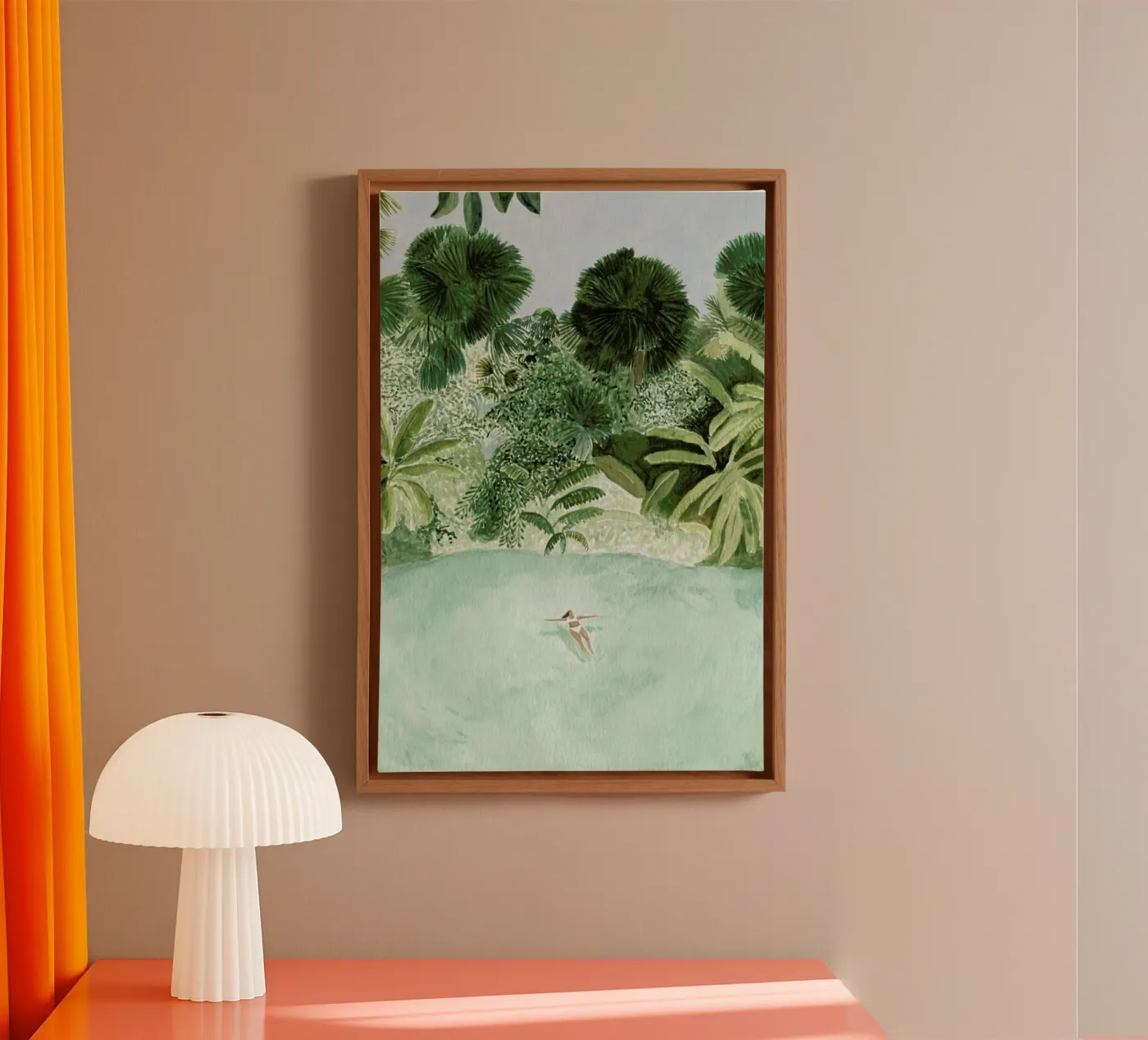 Bathing Girl canvas van Isabelle Vandeplassche