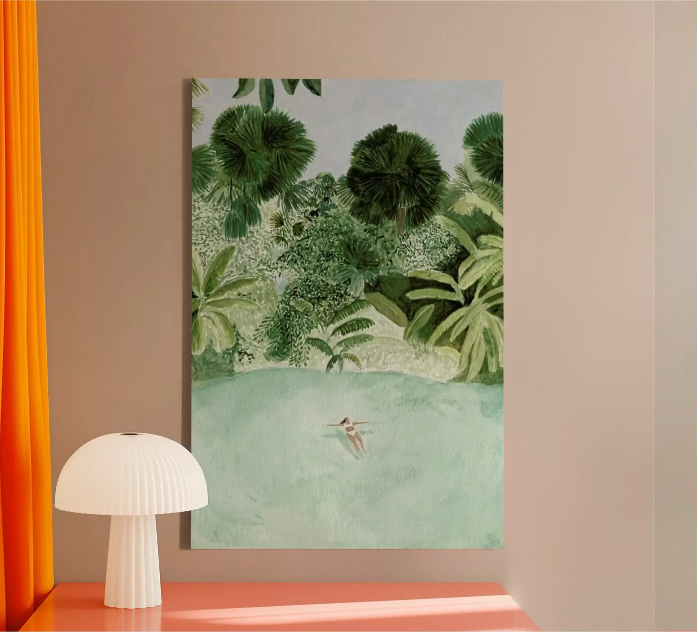 Bathing Girl canvas van Isabelle Vandeplassche
