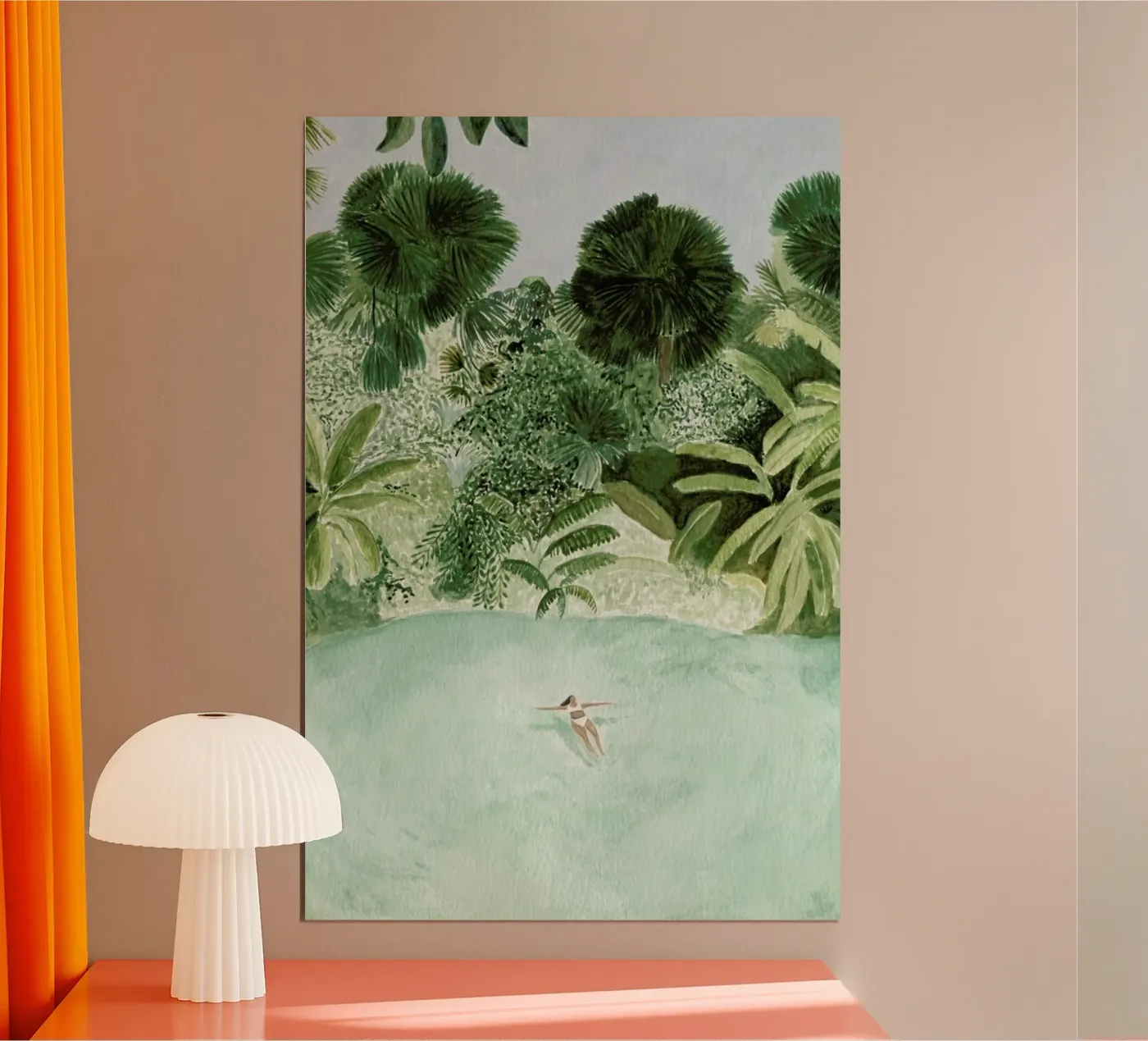 Bathing Girl poster by Isabelle Vandeplassche