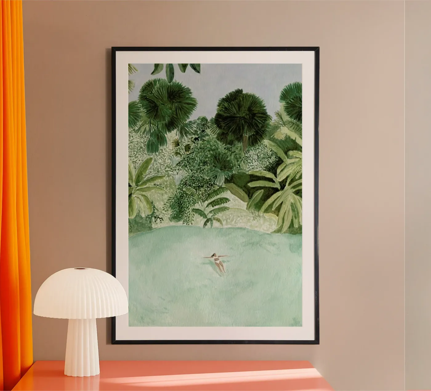 Bathing Girl poster by Isabelle Vandeplassche