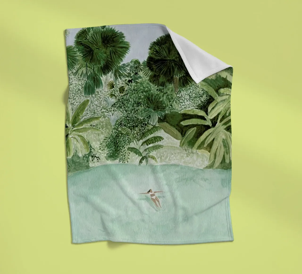Bathing Girl coperta in pile da Isabelle Vandeplassche