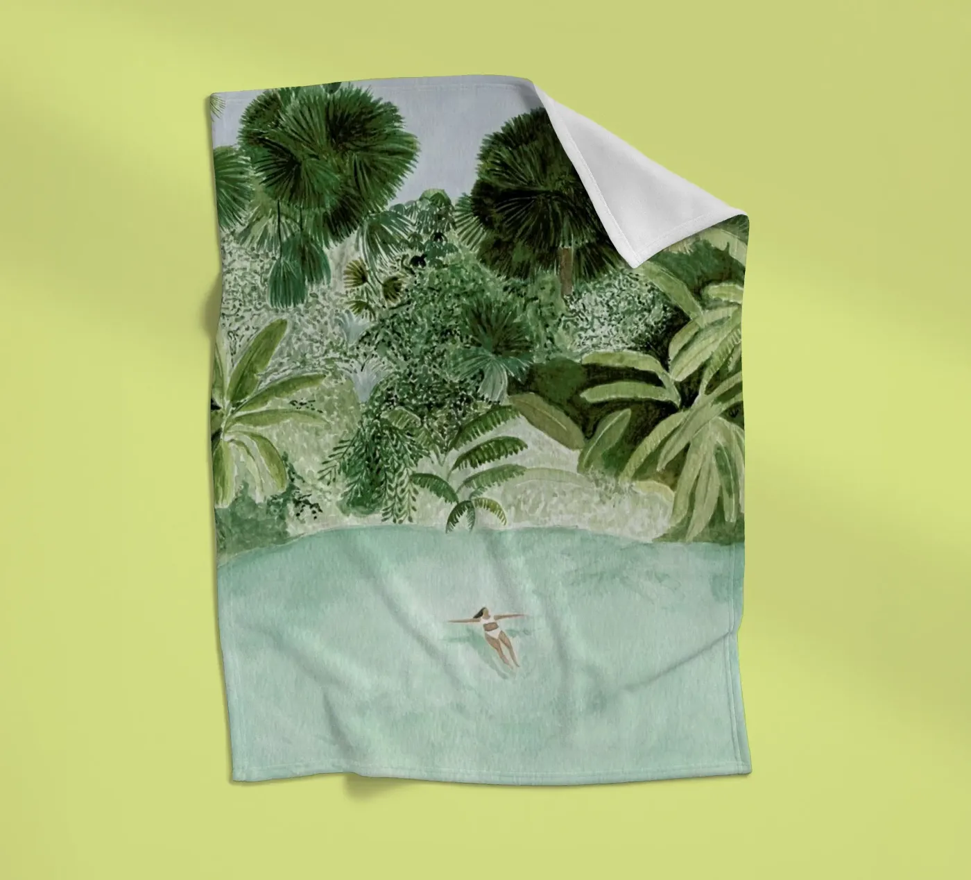 Bathing Girl fleece blanket by Isabelle Vandeplassche