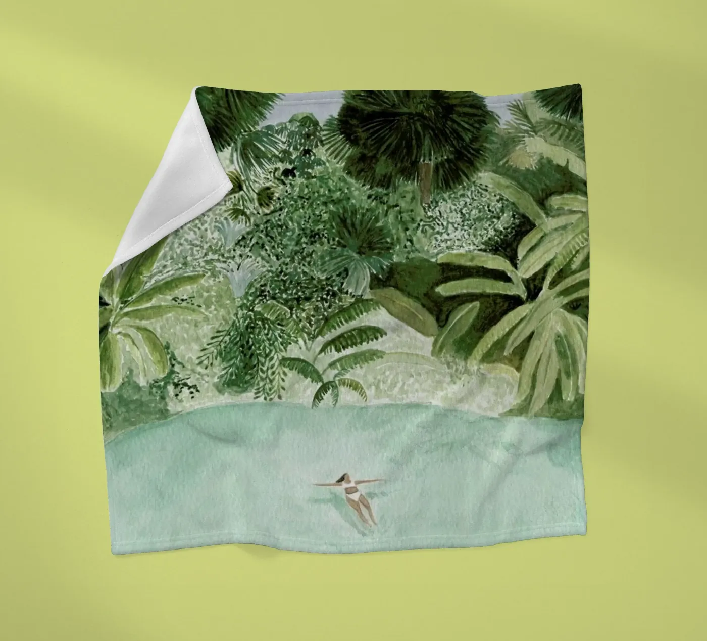 Bathing Girl fleece blanket by Isabelle Vandeplassche
