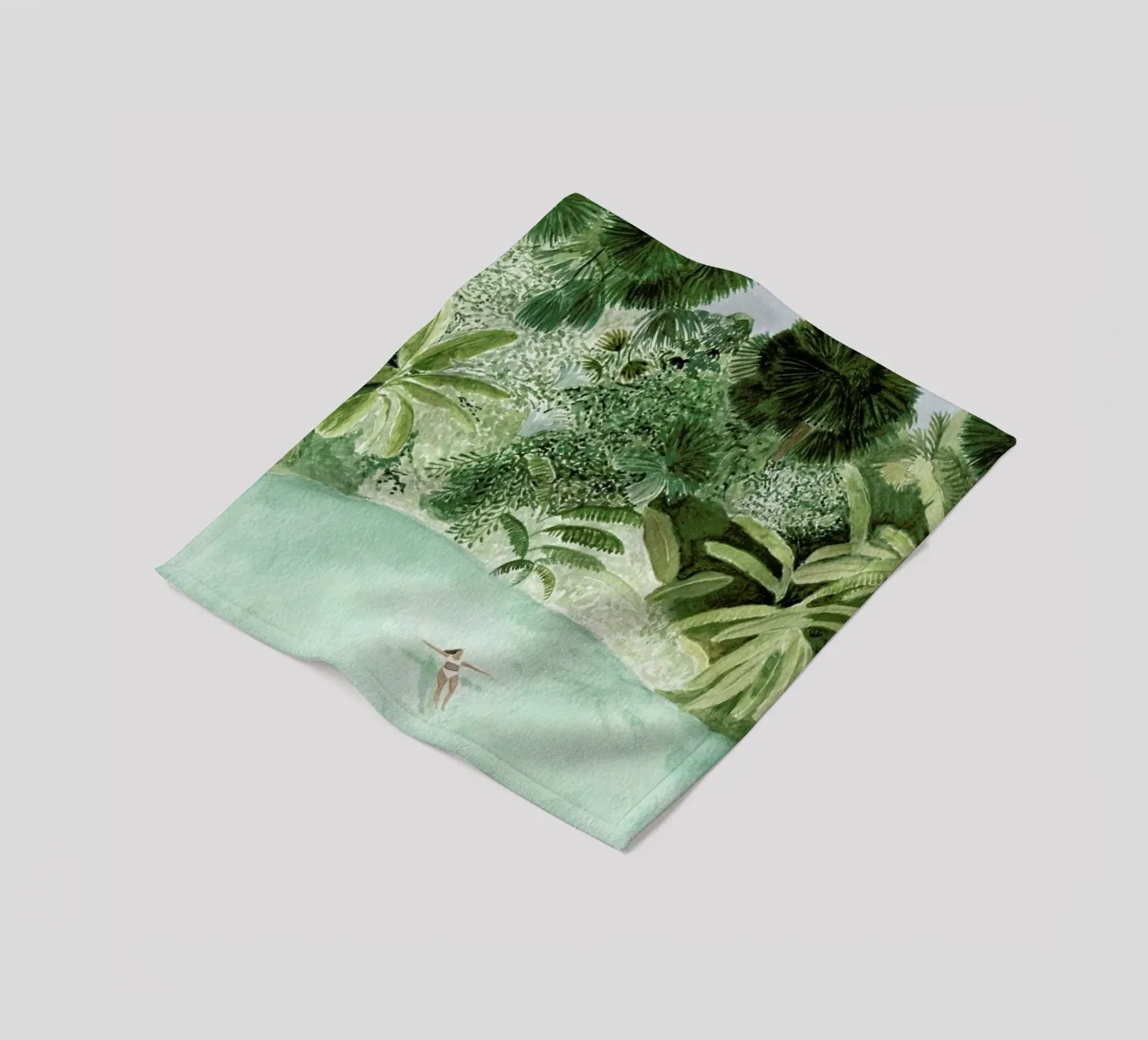 Bathing Girl fleece blanket by Isabelle Vandeplassche