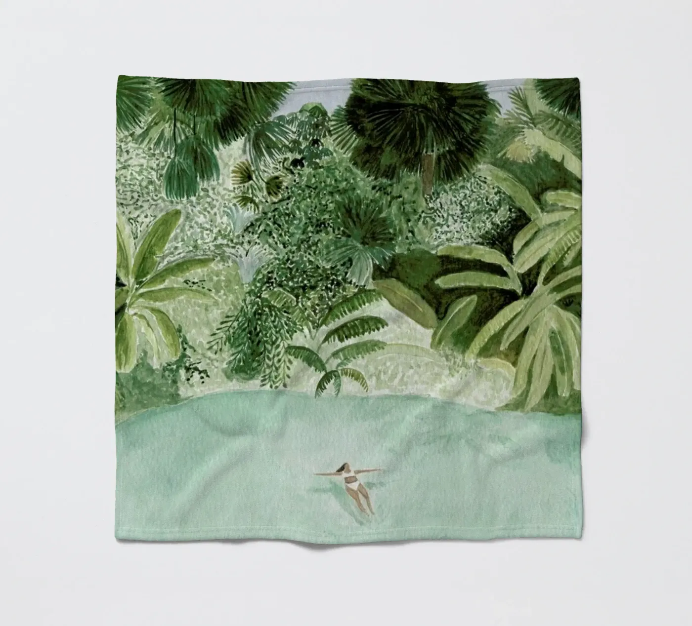 Bathing Girl fleece blanket by Isabelle Vandeplassche