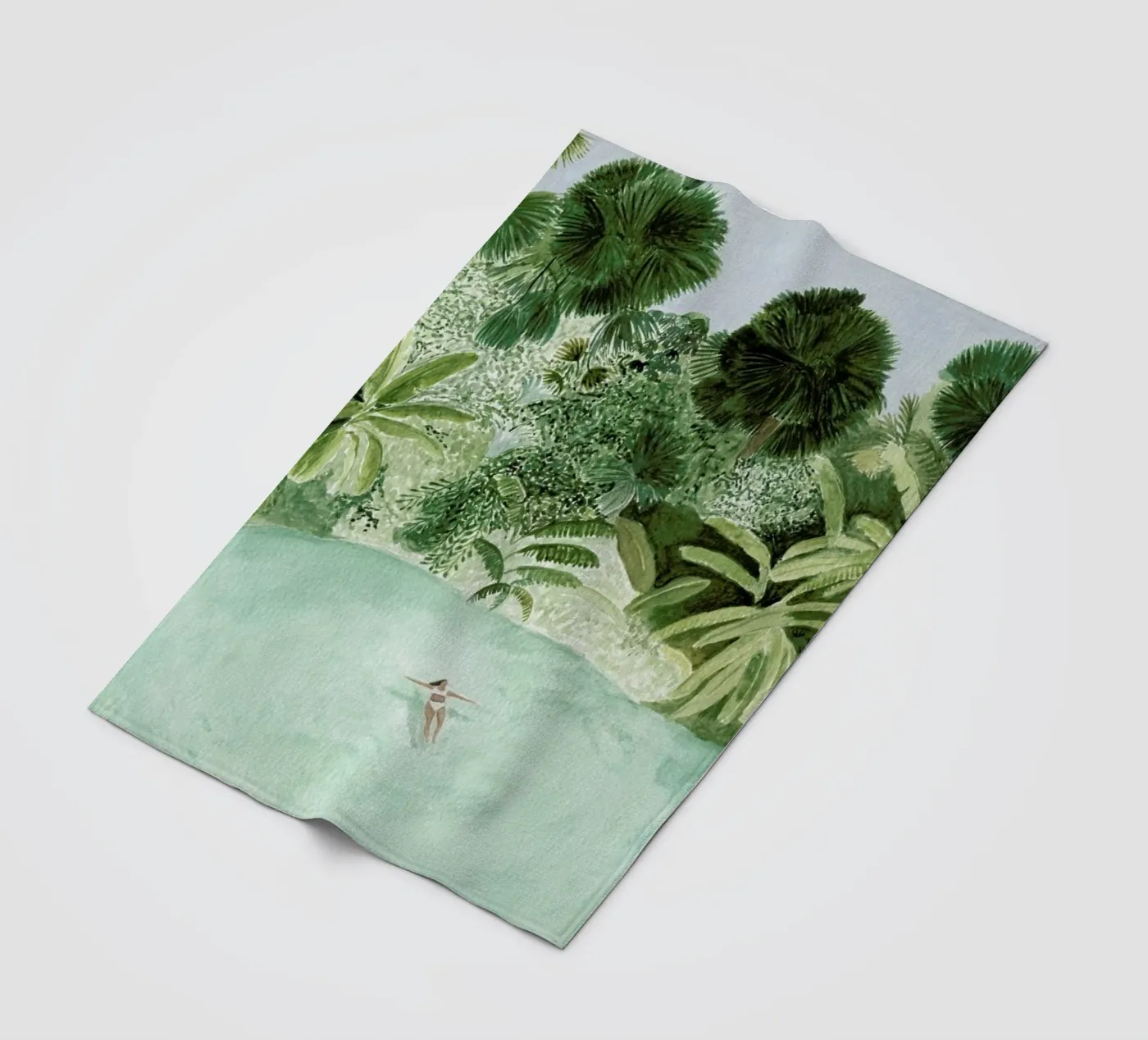 Bathing Girl fleece blanket by Isabelle Vandeplassche
