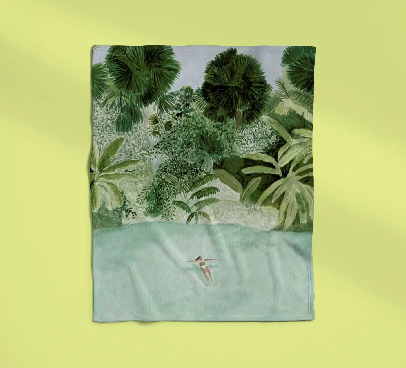 Bathing Girl fleece blanket by Isabelle Vandeplassche