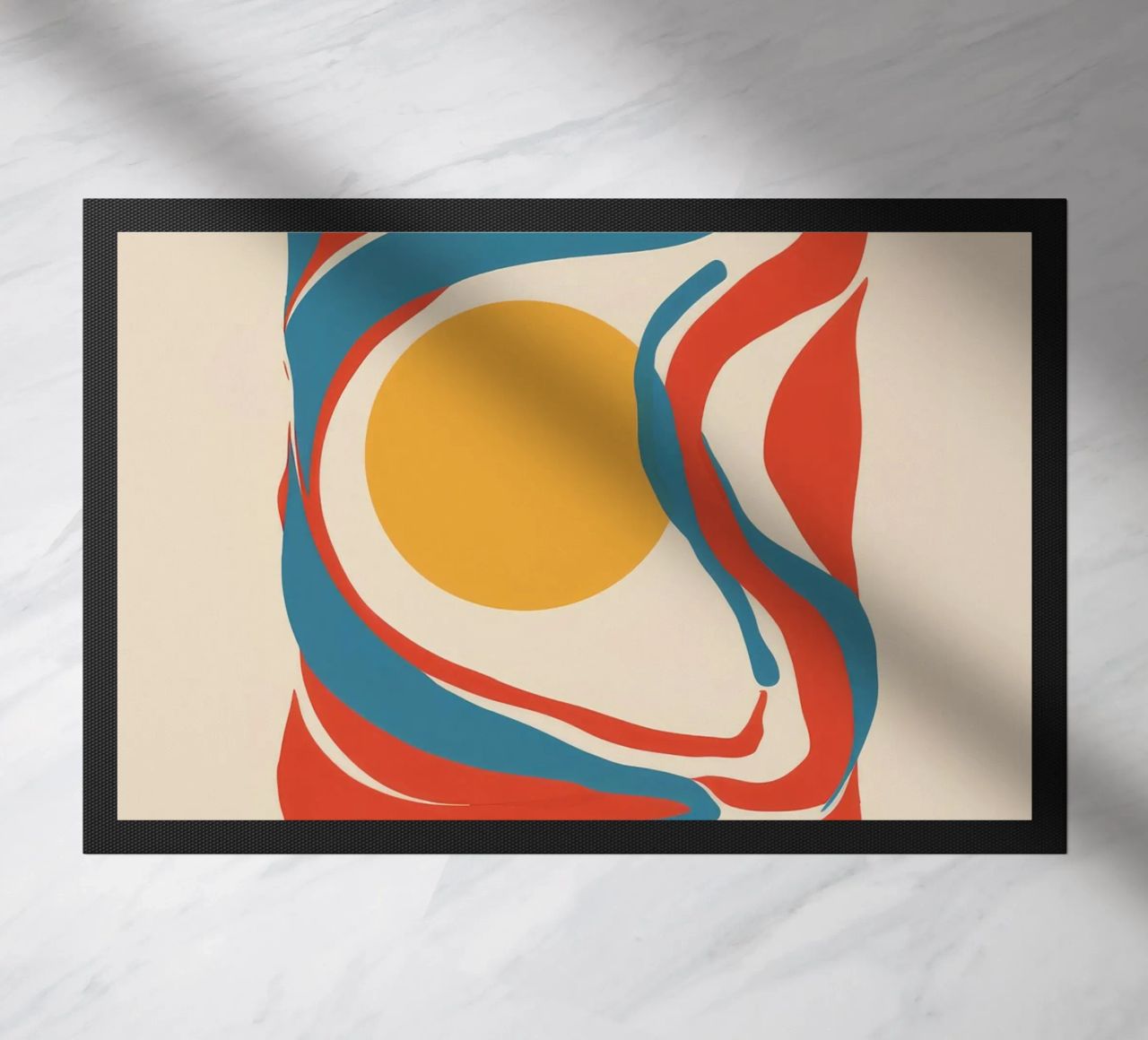 Forma primordiale astratta zerbino da Stone Patina